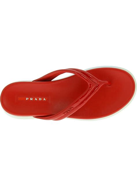 prada sandali bacio sigaretta|Sandali Prada in Vernice Rosso taglia 36.5 EU .